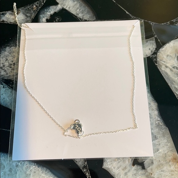 Blue Opal  and sterling sideways hamsa necklace - Picture 3 of 3